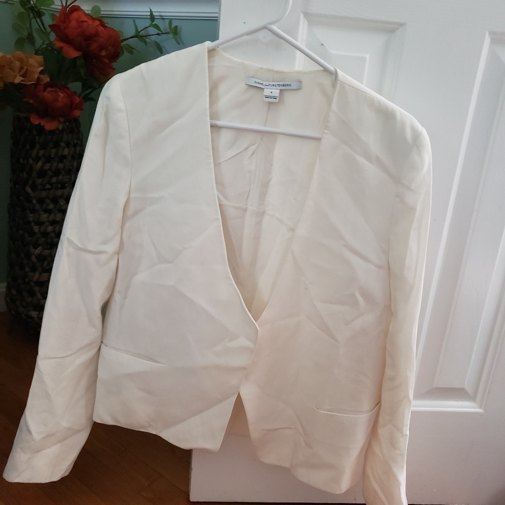 Ivory Diane von Furstenburg blazer